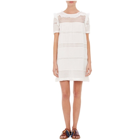 ISABEL MARANT - Caleen Eyelet Silk Cotton dress - Picture 3 of 9